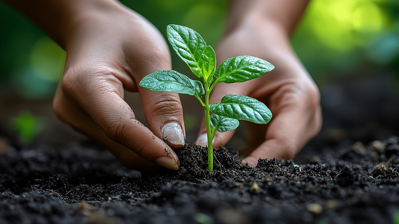 planting, gardening, plant, nature, seeding, hands, soil